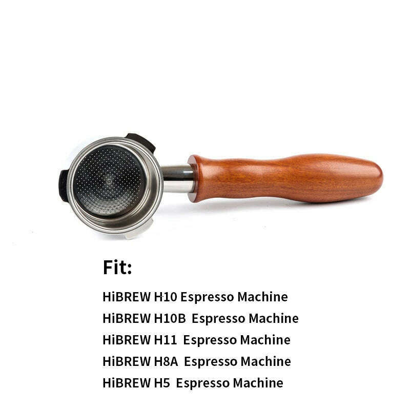 51mm 3 ears Bottomless Coffee Portafilter for HiBREW H10/H10B/H11/H8A/H5 Espresso Machine Stainless Steel Coffee Filter - KIMLUD