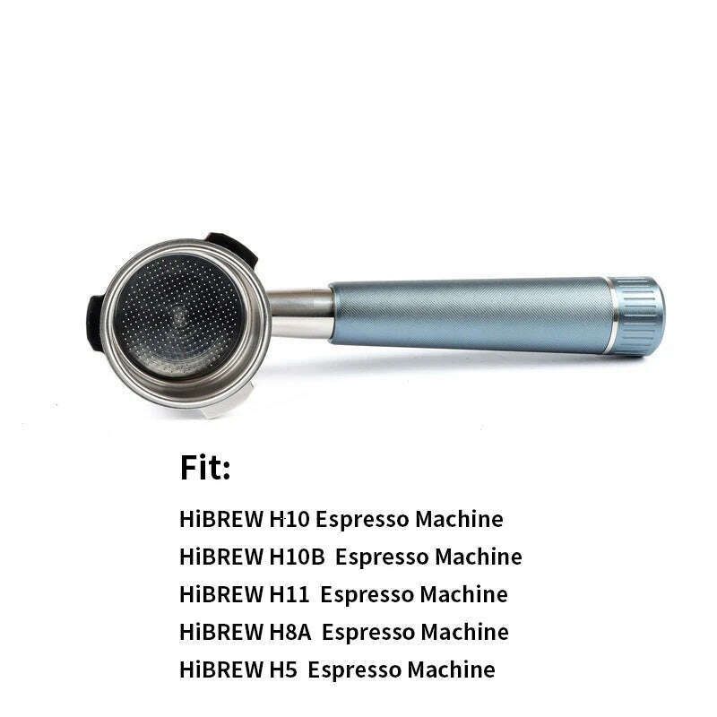 51mm 3 ears Bottomless Coffee Portafilter for HiBREW H10/H10B/H11/H8A/H5 Espresso Machine Stainless Steel Coffee Filter - KIMLUD