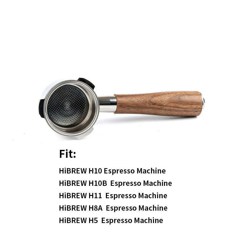 51mm 3 ears Bottomless Coffee Portafilter for HiBREW H10/H10B/H11/H8A/H5 Espresso Machine Stainless Steel Coffee Filter - KIMLUD