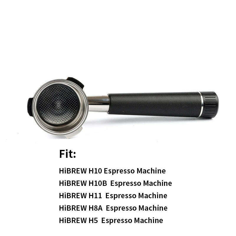 51mm 3 ears Bottomless Coffee Portafilter for HiBREW H10/H10B/H11/H8A/H5 Espresso Machine Stainless Steel Coffee Filter - KIMLUD