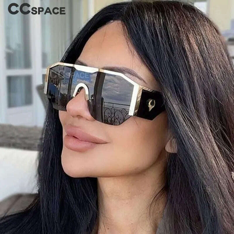 KIMLUD, 53016 Oversized Square Luxury Sunglasses Brand Designer Fashion Men Women Shades Uv400 Vintage Glasses, KIMLUD Womens Clothes