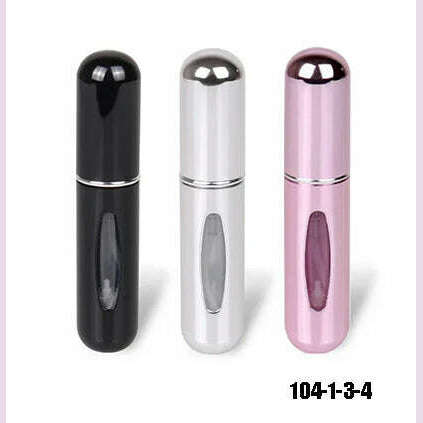 KIMLUD, 5ml Multi Color Aluminum Mini Perfume Bottle with Spray Pump Portable Empty Refillable Atomizer Bottle for Travel Essential, 104-1-3-4, KIMLUD APPAREL - Womens Clothes