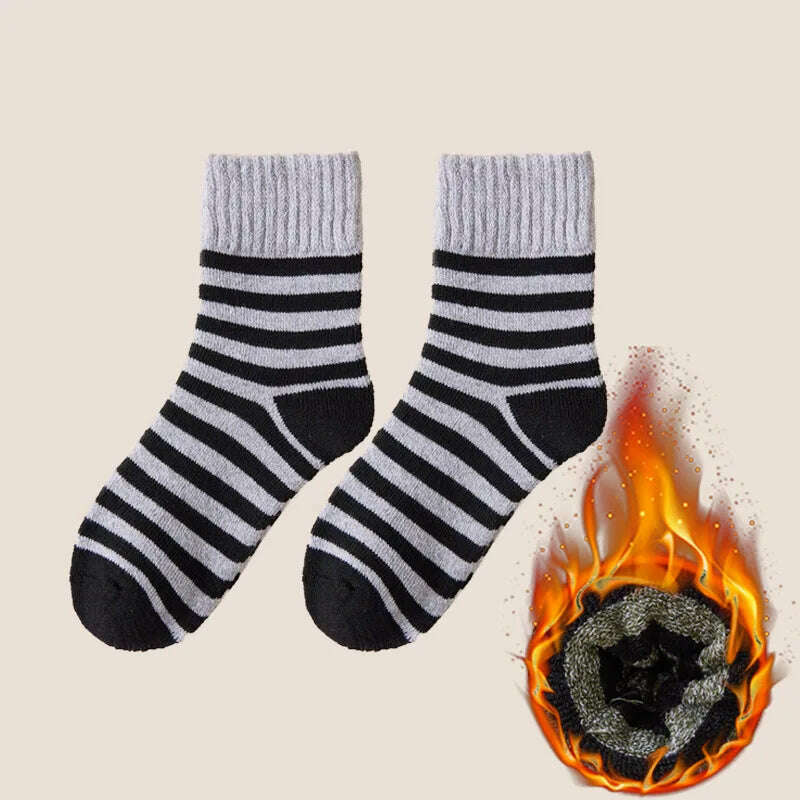 5Pairs Super Thick Winter Woolen Merino Socks for Men Towel Thermal Warm Sport Socks Cotton Male's Cold Snow Boot Terry Sock - KIMLUD