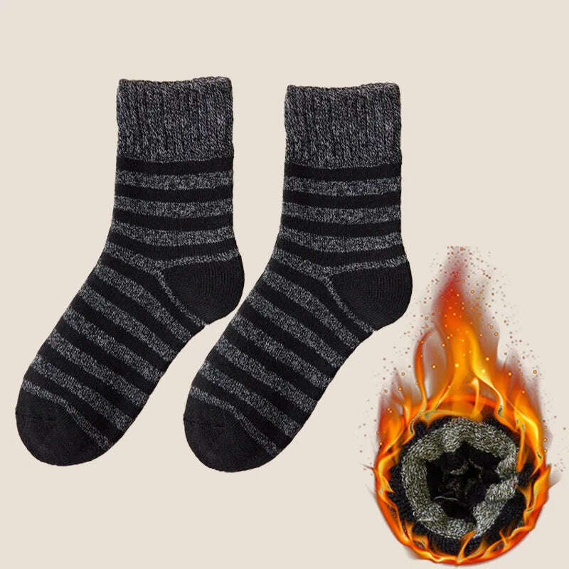 5Pairs Super Thick Winter Woolen Merino Socks for Men Towel Thermal Warm Sport Socks Cotton Male's Cold Snow Boot Terry Sock - KIMLUD