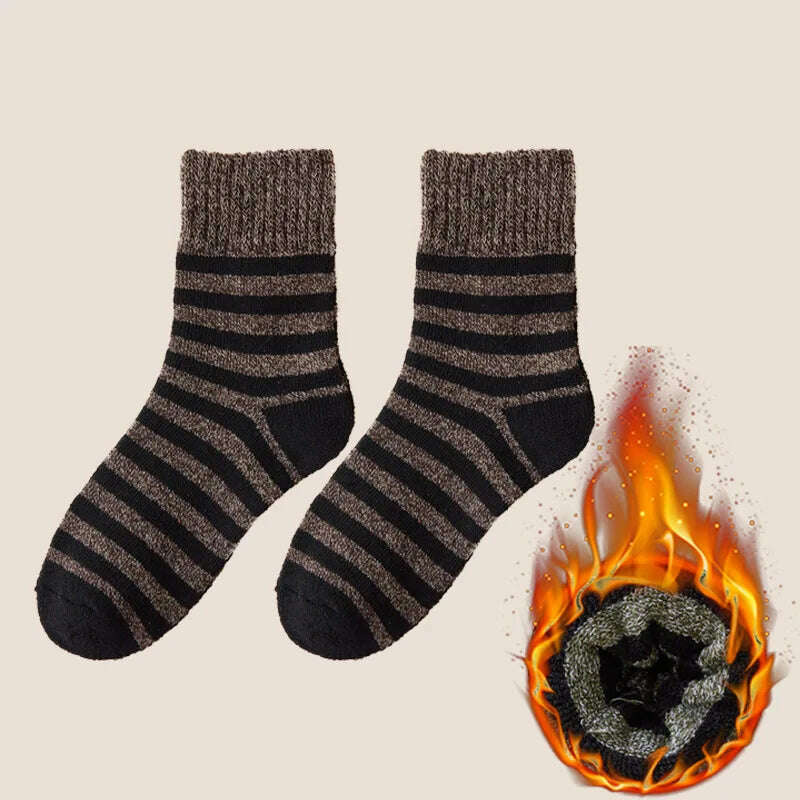5Pairs Super Thick Winter Woolen Merino Socks for Men Towel Thermal Warm Sport Socks Cotton Male's Cold Snow Boot Terry Sock - KIMLUD