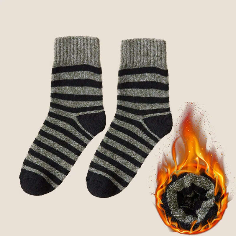 5Pairs Super Thick Winter Woolen Merino Socks for Men Towel Thermal Warm Sport Socks Cotton Male's Cold Snow Boot Terry Sock - KIMLUD