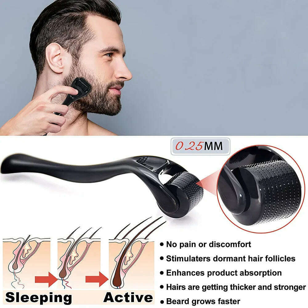 KIMLUD, 5pcs/set Beard Growth Kit For Men Hair Enhancer Thicker Mustache Grooming Beard Care Oil Moisturizer Wax Balm With Roller Comb, KIMLUD Womens Clothes