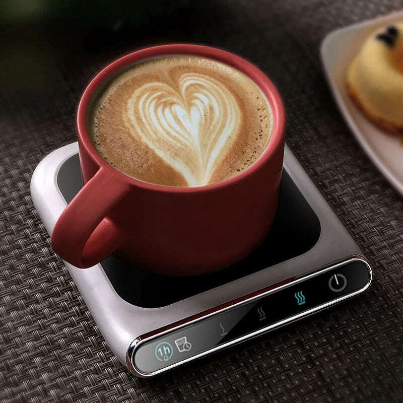 5V Cup Smart USB Heated Mug Coaster Cup Heater Taza Calienta Agua Thermostatic Cup Mat Pad Oficina Hot Milk Coffee Warmer Pad - KIMLUD