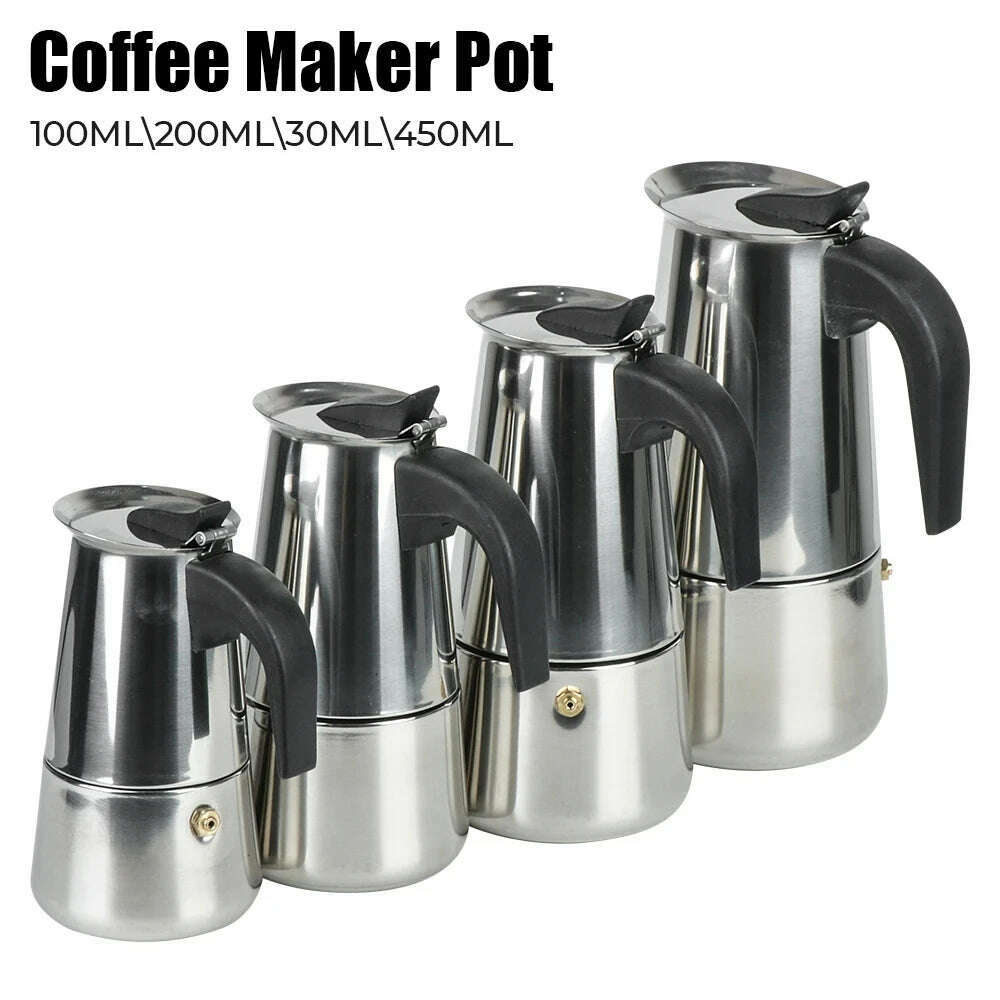 KIMLUD, 600ml Mocha Espresso Latte Stovetop Filter Stainless Steel Coffee Pot for Barista Moka Coffee Maker Coffee Maker Pot Coffee Pot, KIMLUD Womens Clothes