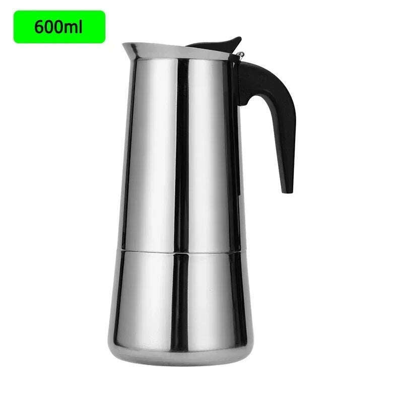 KIMLUD, 600ml Mocha Espresso Latte Stovetop Filter Stainless Steel Coffee Pot for Barista Moka Coffee Maker Coffee Maker Pot Coffee Pot, B 600ml / CHINA, KIMLUD APPAREL - Womens Clothes