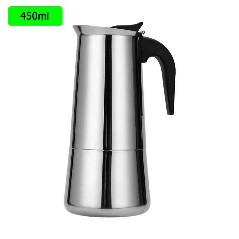 KIMLUD, 600ml Mocha Espresso Latte Stovetop Filter Stainless Steel Coffee Pot for Barista Moka Coffee Maker Coffee Maker Pot Coffee Pot, B 450ml / CHINA, KIMLUD APPAREL - Womens Clothes