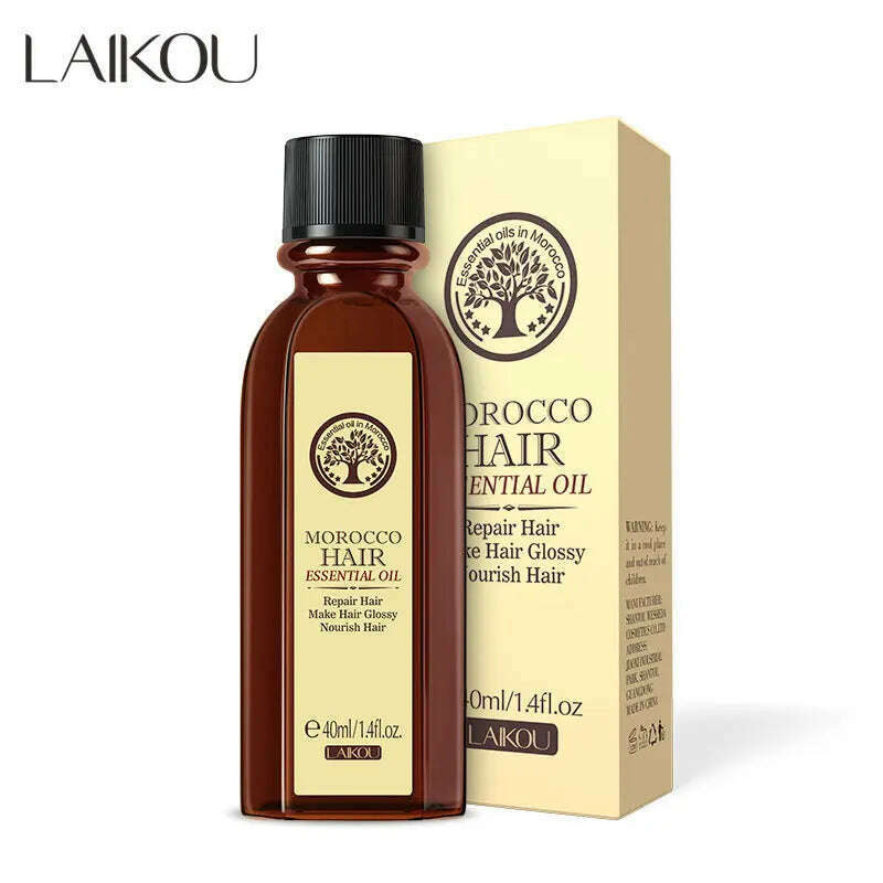 60ML Hair Care Moroccan Pure Argan Oil Hair Essential Oil for Dry Hair Types Multi-functional Hair Care Products for Woman - KIMLUD