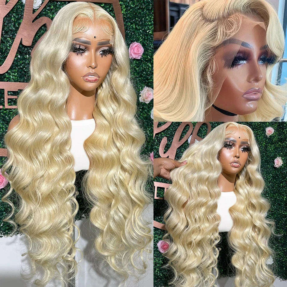 KIMLUD, 613 HD Lace Frontal Wig 13x6 Colored Body Wave Lace Front Wigs Human Hair 13x4 Transparent Lace Front Wig Brazilian Glueless Wig, KIMLUD Women's Clothes