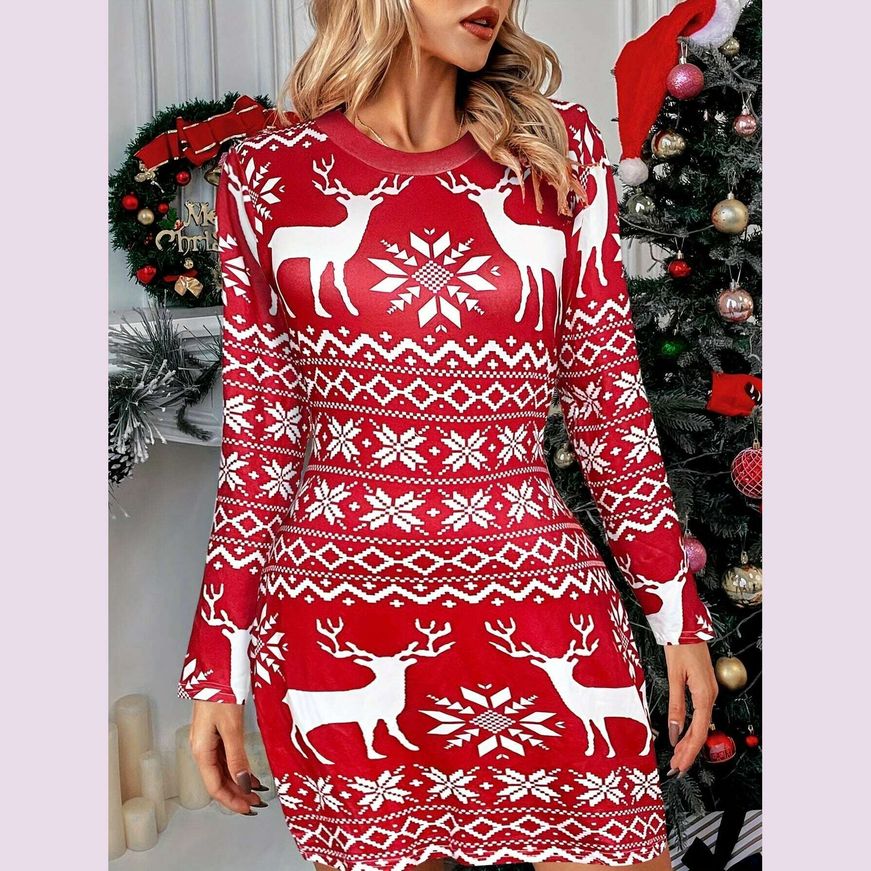 christmas-deer-bodycon-dress-christmas-deer-print-bodycon-dress---casual-crew-neck-long-sleeve-mini-dress-for-womenkimlud-womens-fashion-34625968