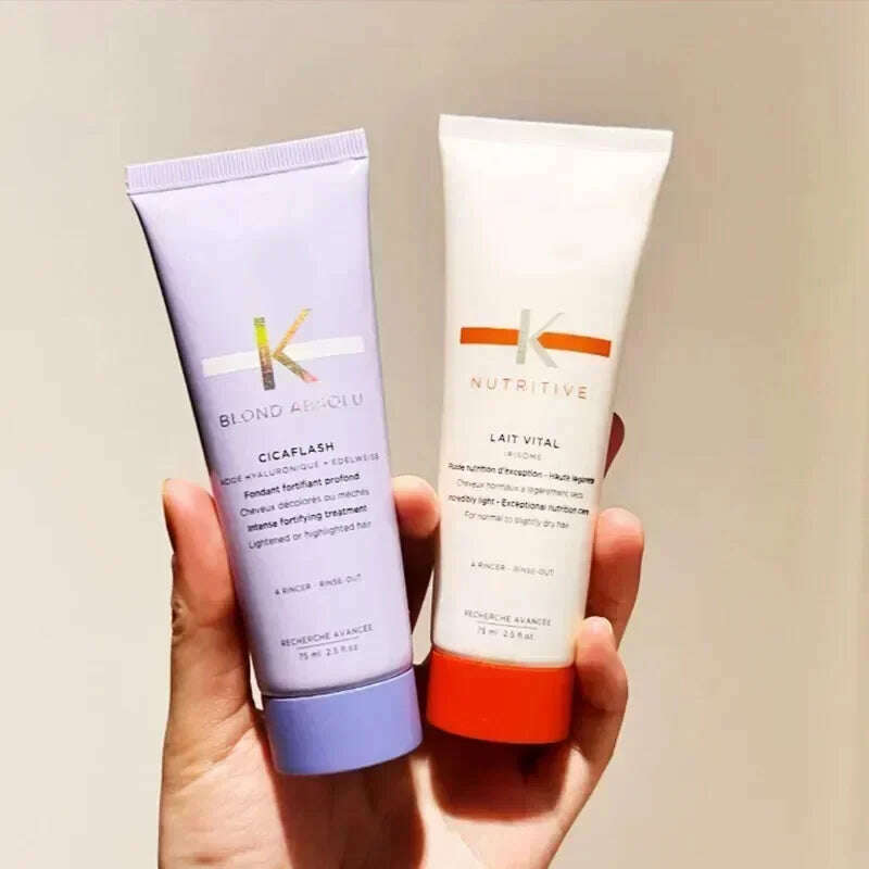 KIMLUD, 75ml Smooth Hair Mask Perm Dye Hair Conditioner Smooth Repair Moisturizing Nourish Repair Damage Frizzy Hair Care Conditioner, KIMLUD Womens Clothes