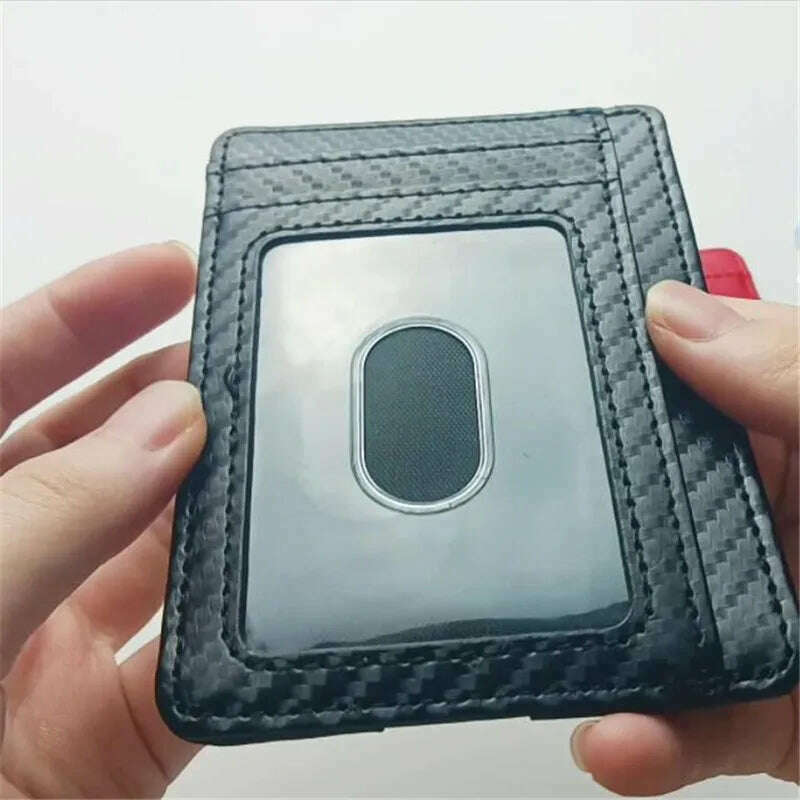 KIMLUD, 8 Slot Slim RFID Blocking Leather Wallet Credit ID Card Holder Purse Money Case Cover Anti Theft for Men Women Men Fashion Bags, KIMLUD Womens Clothes