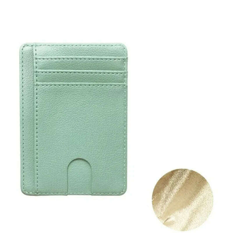KIMLUD, 8 Slot Slim RFID Blocking Leather Wallet Credit ID Card Holder Purse Money Case Cover Anti Theft for Men Women Men Fashion Bags, Sky blue, KIMLUD Womens Clothes