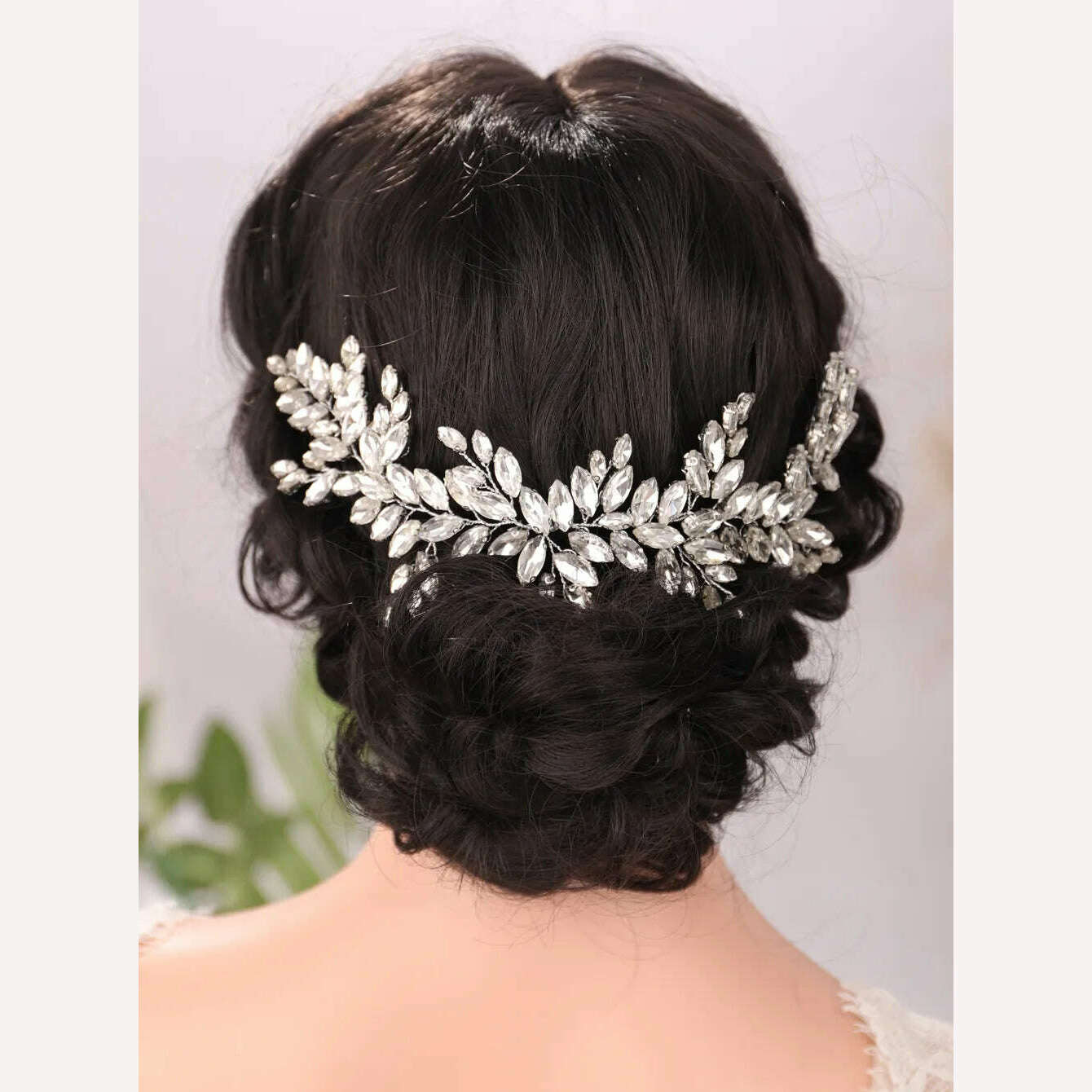 KIMLUD, 9 Colors Handmade Wedding Bridal Rhinestones Headband Headpieces Prom Hair Jewelry Wedding Hair Accessories for Women, KIMLUD Womens Clothes