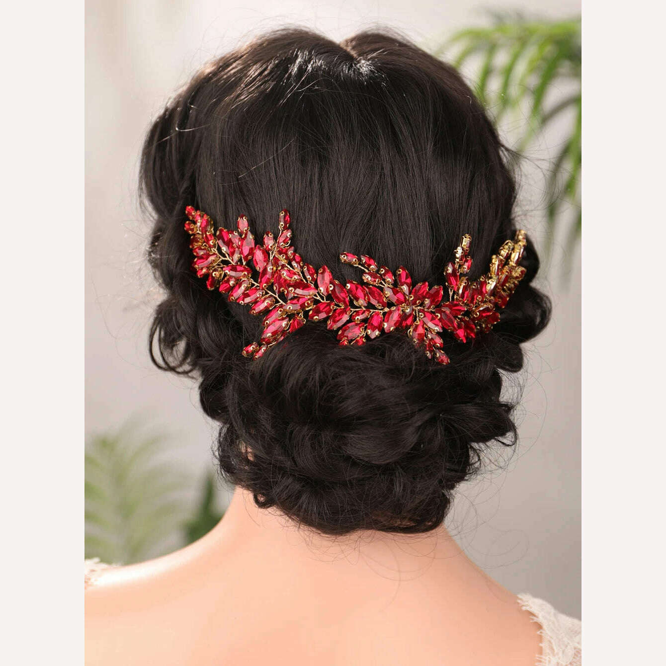 KIMLUD, 9 Colors Handmade Wedding Bridal Rhinestones Headband Headpieces Prom Hair Jewelry Wedding Hair Accessories for Women, KIMLUD Womens Clothes