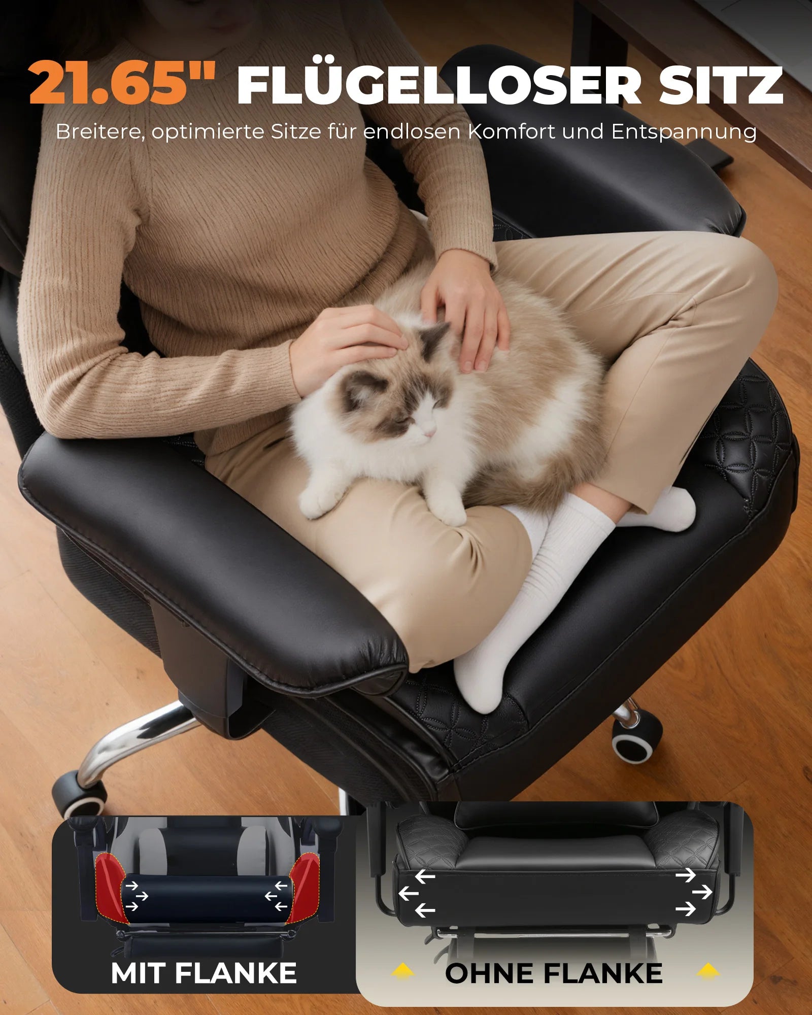 Gaming Chair – Ergonomic High Back – 400 Lb Capacity – Synthetic Leather | KIMLUD
