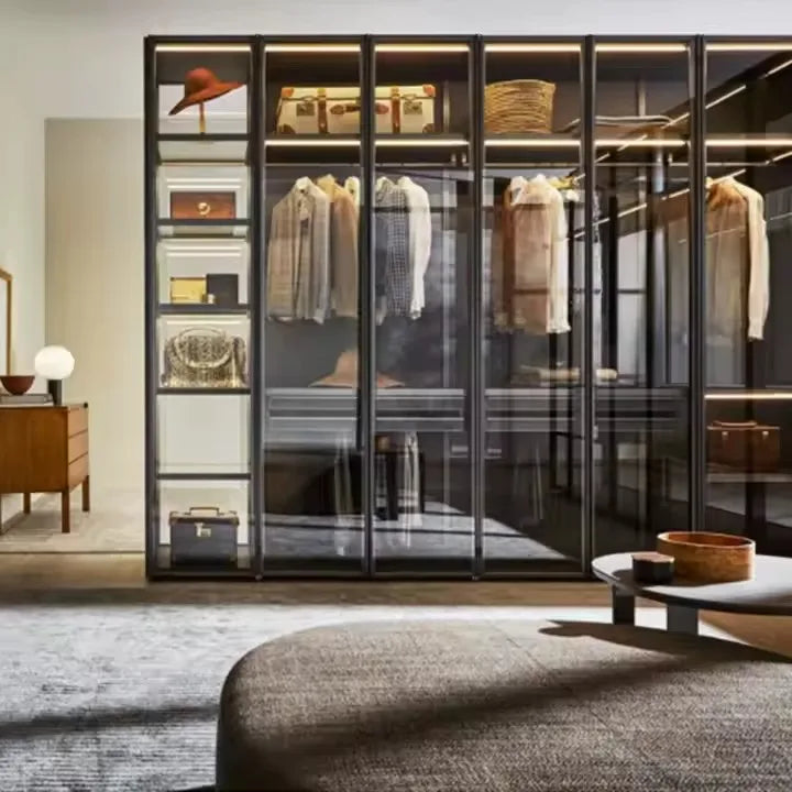 Custom Wooden Capacity Large Cabinet Wardrobe Folding with Storage Organizer Bedroom Furniture for Clothes Storage Cabinet