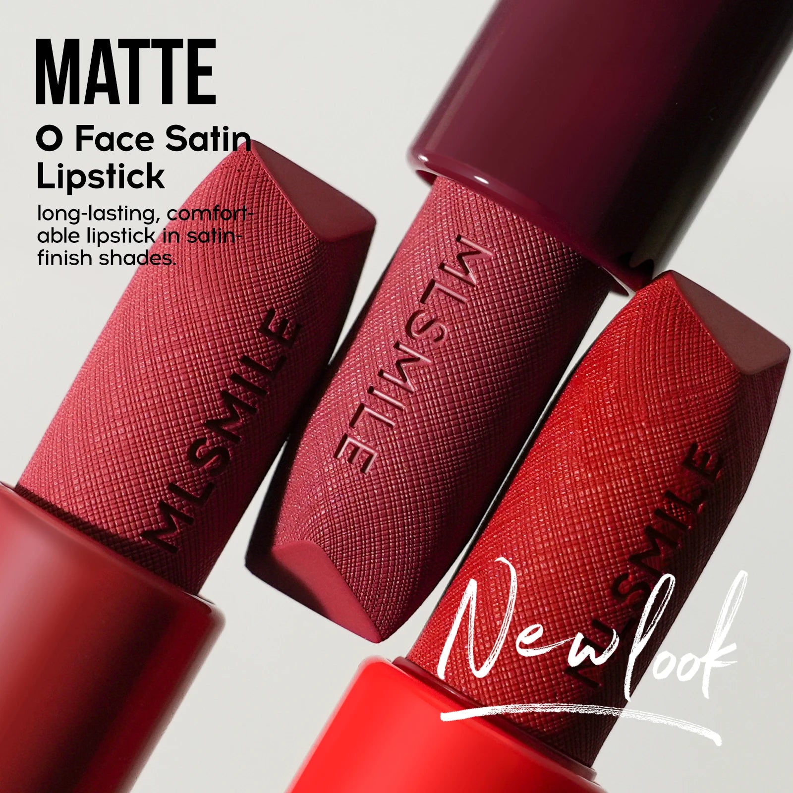 3-Piece Embossed Matte Lipstick Set, Long-Lasting and Hydrating, Easy Application for a Natural Look, Smooth Velvet Matte Finish