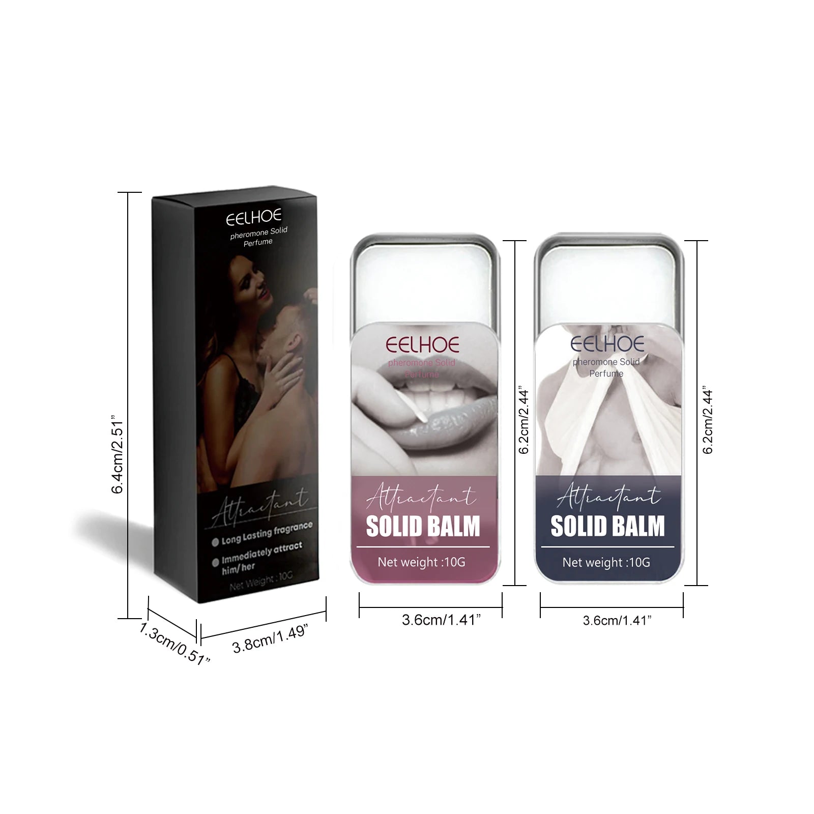 Scented Solid Pheromone Perfume Balm — Clear | KIMLUD