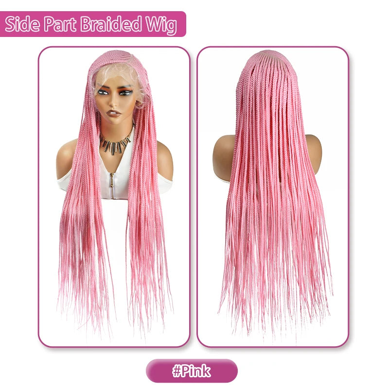 Full Lace Wig – 36 Inch – High Temperature Fiber – Burgundy | KIMLUD