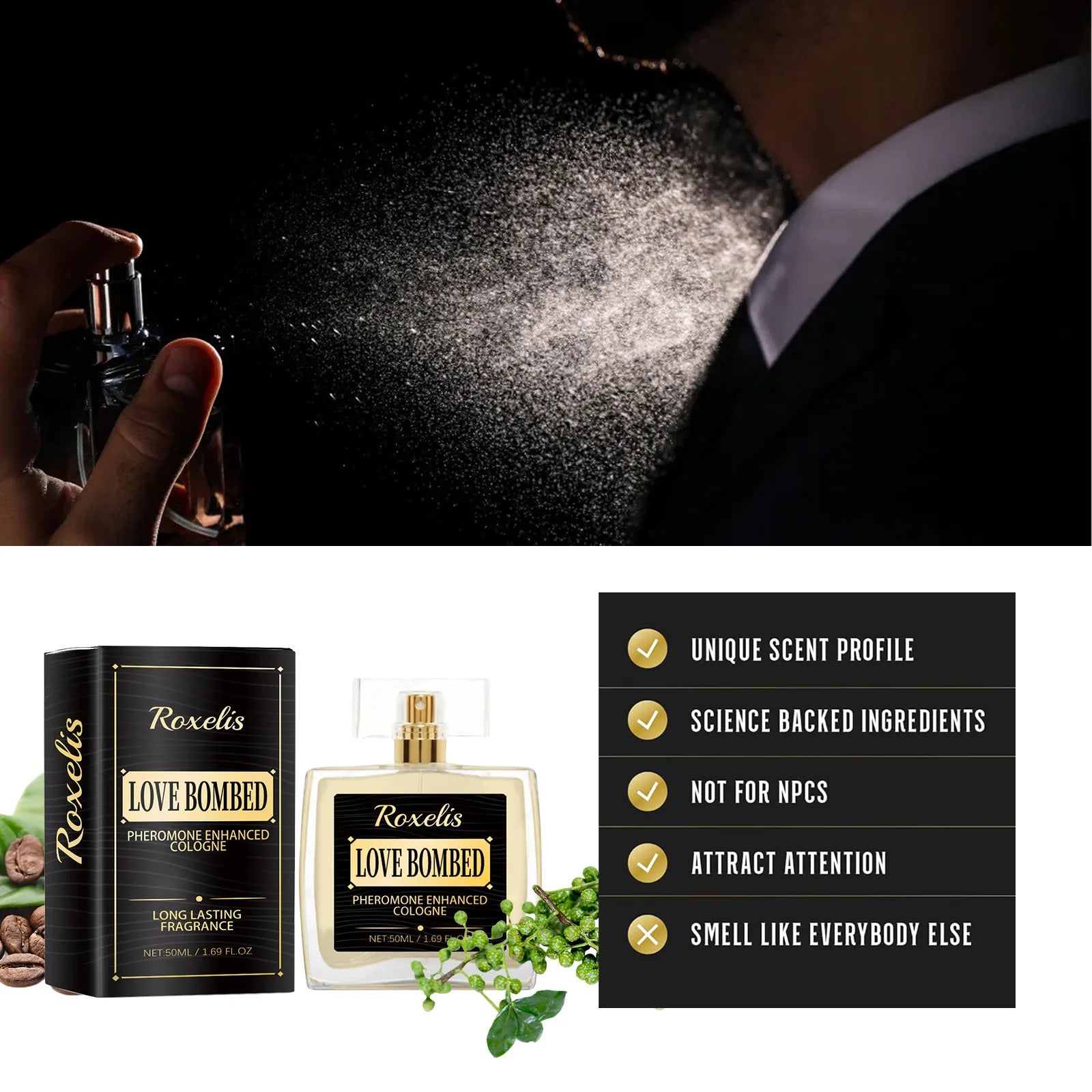 Pheromone Enhanced Luxury Perfume — Clear | KIMLUD