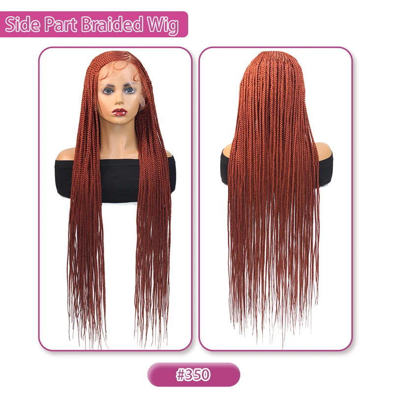 Full Lace Wig – 36 Inch – High Temperature Fiber – Burgundy | KIMLUD