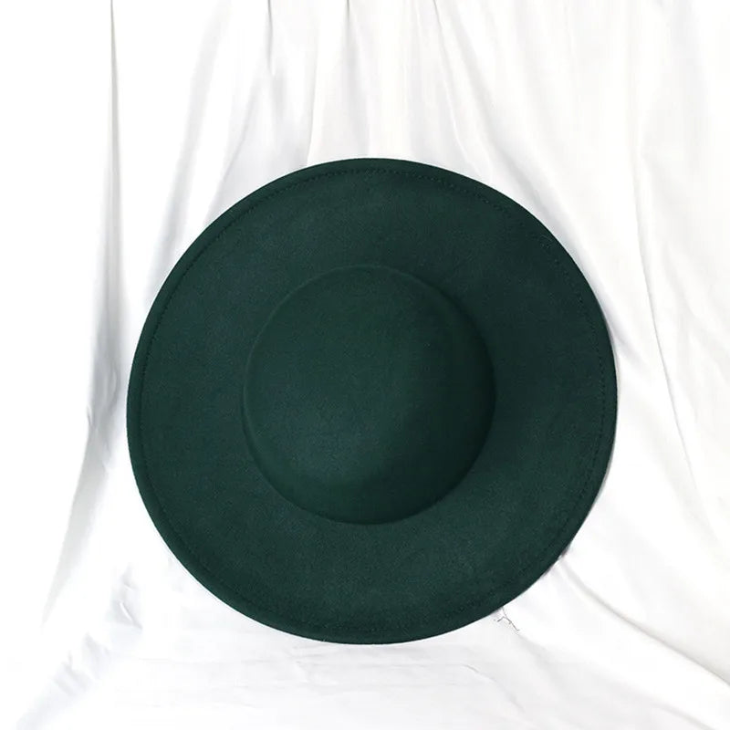 Flat top French fedora classic men's and women's jazz hat Panama hat church hat chapeau femme hats for woman