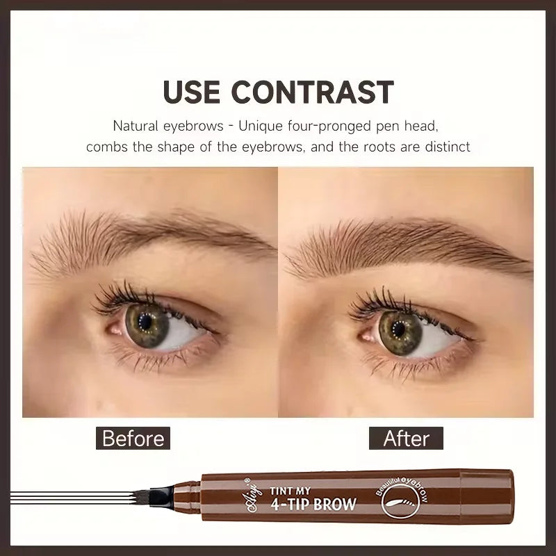 Four-Pronged Eyebrow Pencil Waterproof Long-Lasting Non-Decoloring Four-Pronged Wild Eyebrow Pencil Liquid Water Eyebrow Pencil