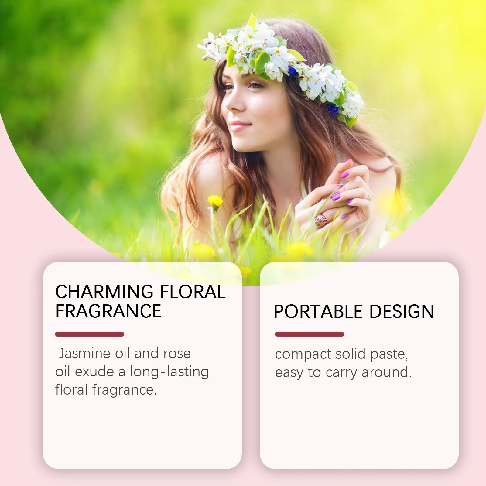 Luxurious Solid Floral Perfume Balm — Champagne | KIMLUD