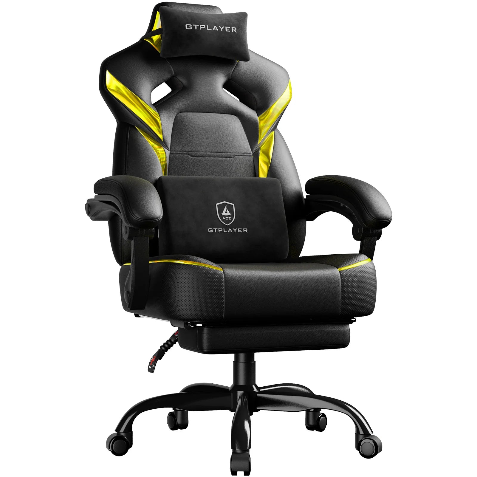 Gaming Chair – Height Adjustable Ergonomic – Synthetic Leather | KIMLUD