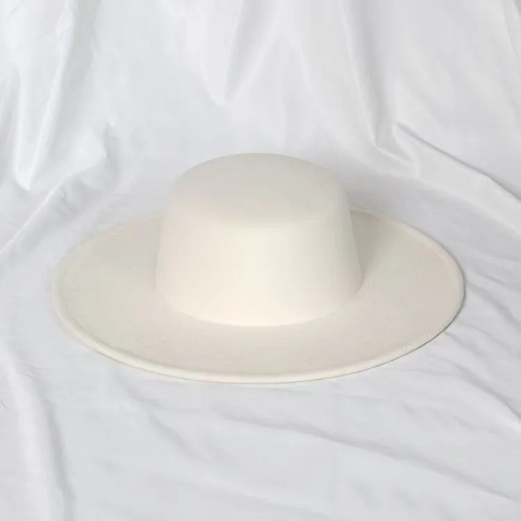 Flat top French fedora classic men's and women's jazz hat Panama hat church hat chapeau femme hats for woman