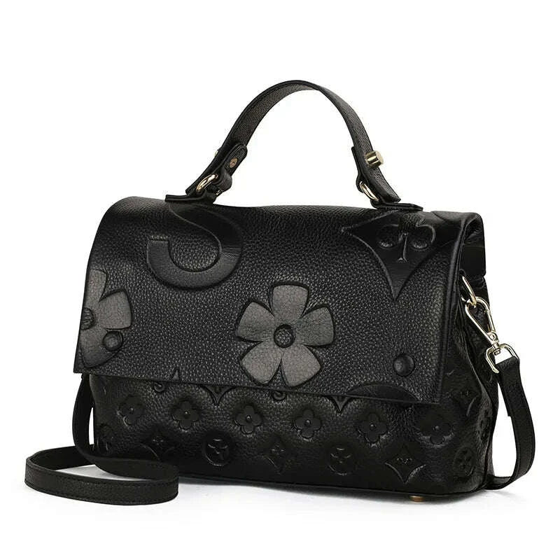 KIMLUD, Top layer cowhide bag 2025 New fashionable versatile summer handbag Women's bag Genuine leather one shoulder crossbody bag, KIMLUD Womens Clothes