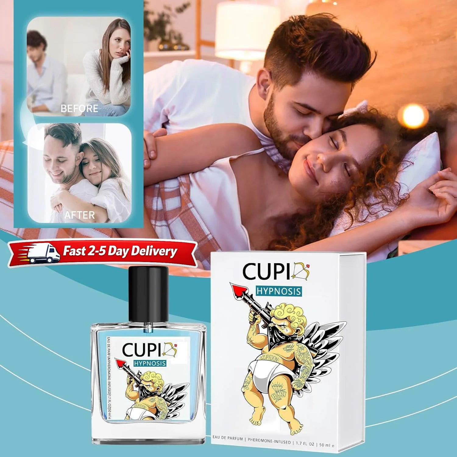 Romantic Floral Pheromone Cologne — Black | KIMLUD