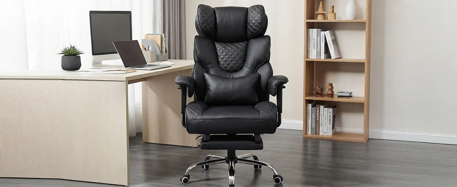 Gaming Chair – Ergonomic High Back – 400 Lb Capacity – Synthetic Leather | KIMLUD