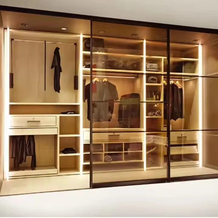 Custom Wooden Capacity Large Cabinet Wardrobe Folding with Storage Organizer Bedroom Furniture for Clothes Storage Cabinet