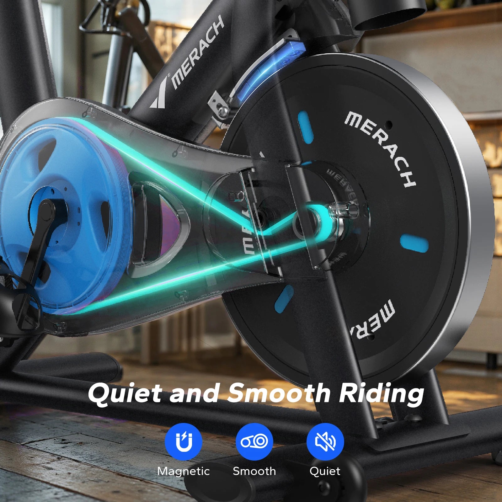 Alloy Steel Brake Pad — Quiet Magnetic Indoor Cycling — Magnetic Black | KIMLUD
