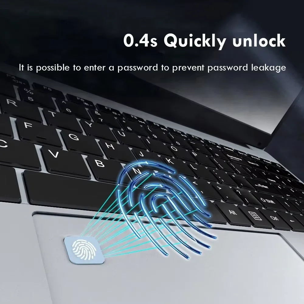 Windows 11 Laptops Computer Gaming Intel Core 5005U Computer 16GB RAM 1/2TB SSD Fingerprint Unlock 15.6" 1920*1080 Notebook PC