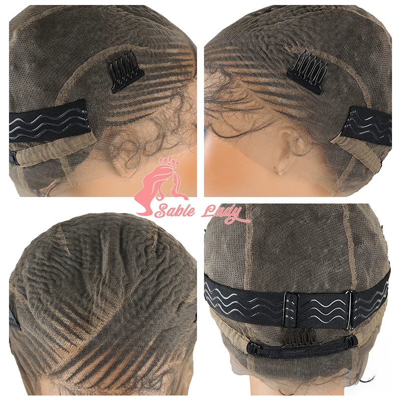 Braided Wig – HD Lace Front Glueless Updo – High Temperature Fiber | KIMLUD
