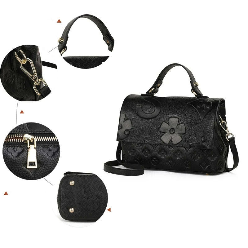 KIMLUD, Top layer cowhide bag 2025 New fashionable versatile summer handbag Women's bag Genuine leather one shoulder crossbody bag, KIMLUD Womens Clothes