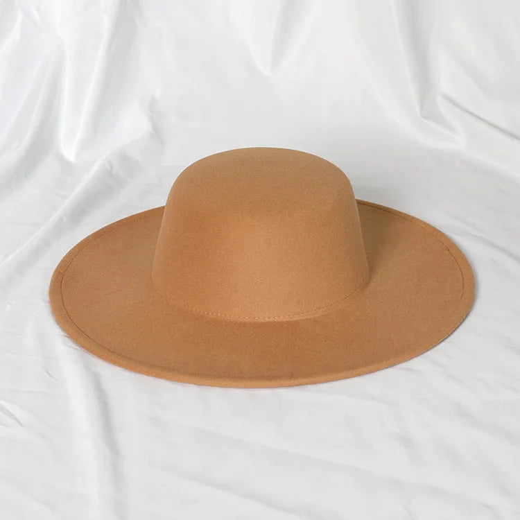 Flat top French fedora classic men's and women's jazz hat Panama hat church hat chapeau femme hats for woman