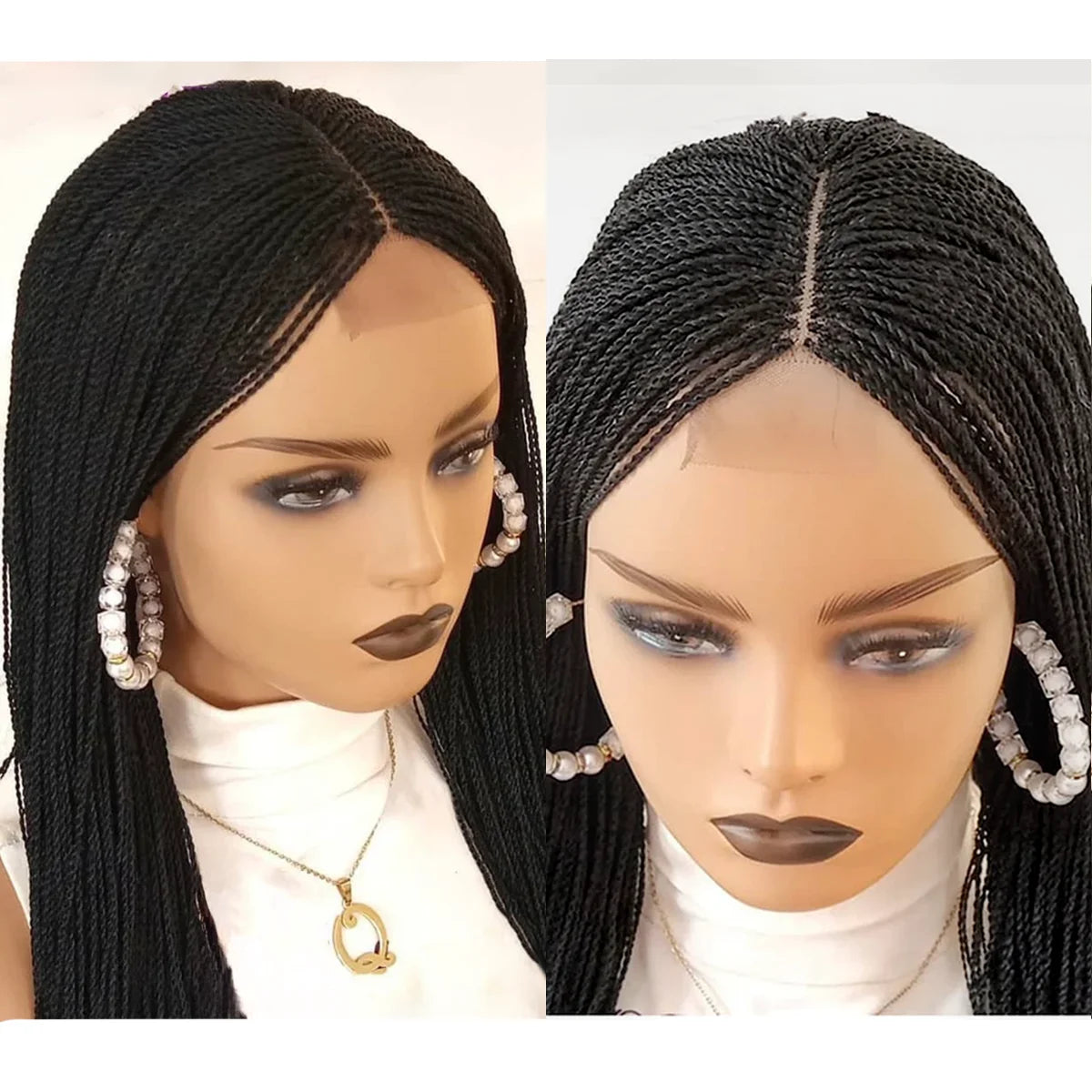 Afro Twist Braided Wig – Glueless Senegalese Twist – Kanekalon | KIMLUD