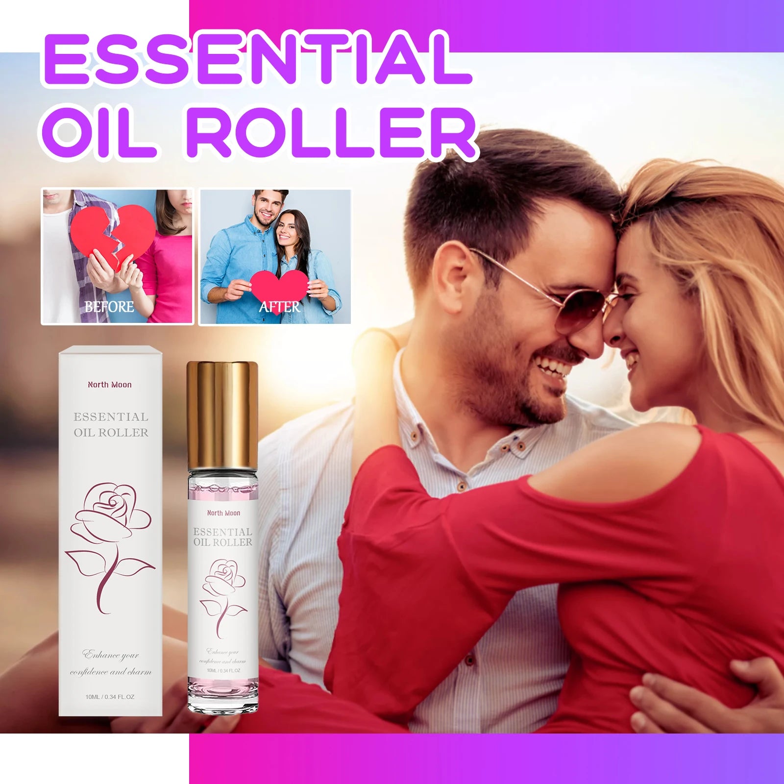 Floral Alluring Roller Ball Perfume — Rose Pink | KIMLUD