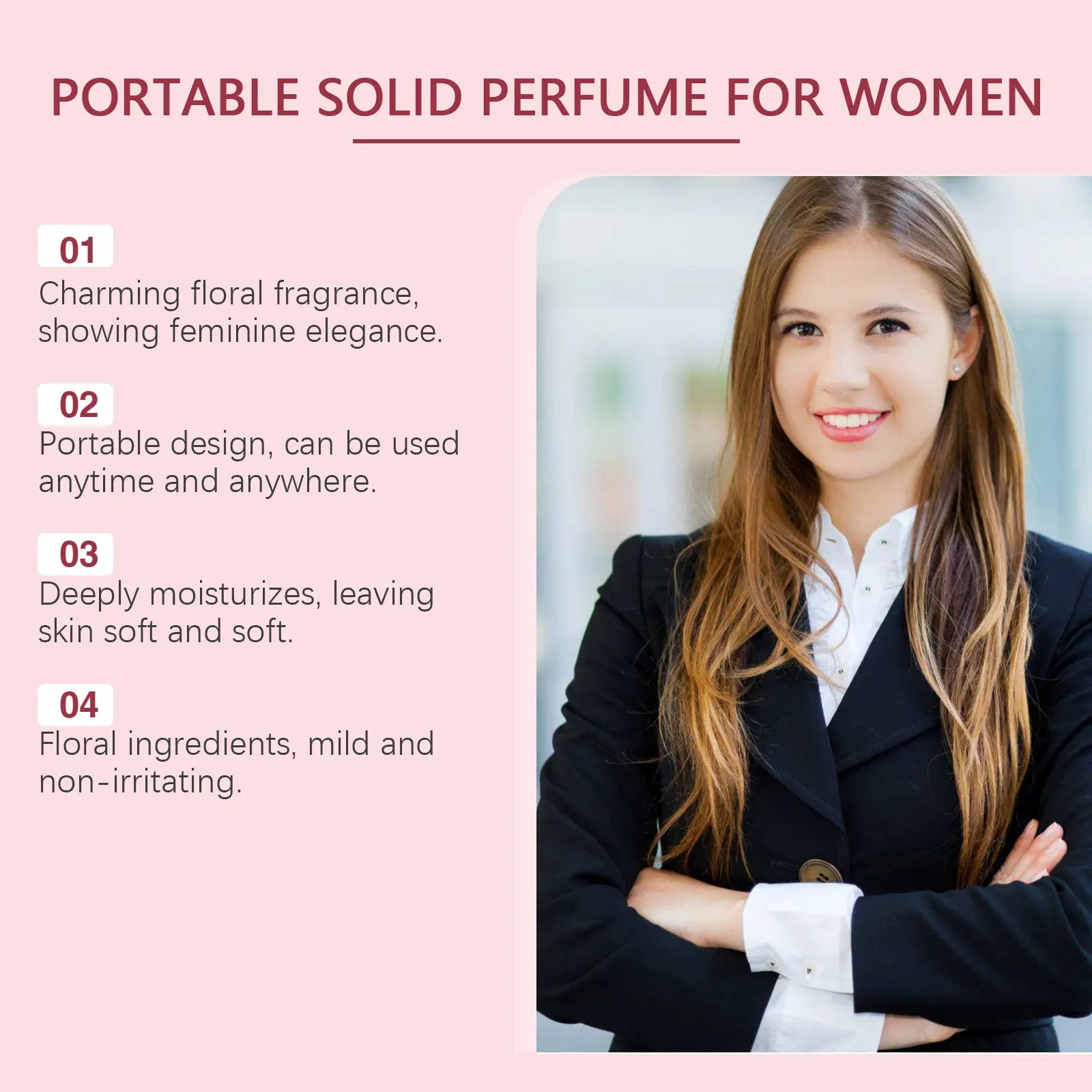 Luxurious Solid Floral Perfume Balm — Champagne | KIMLUD