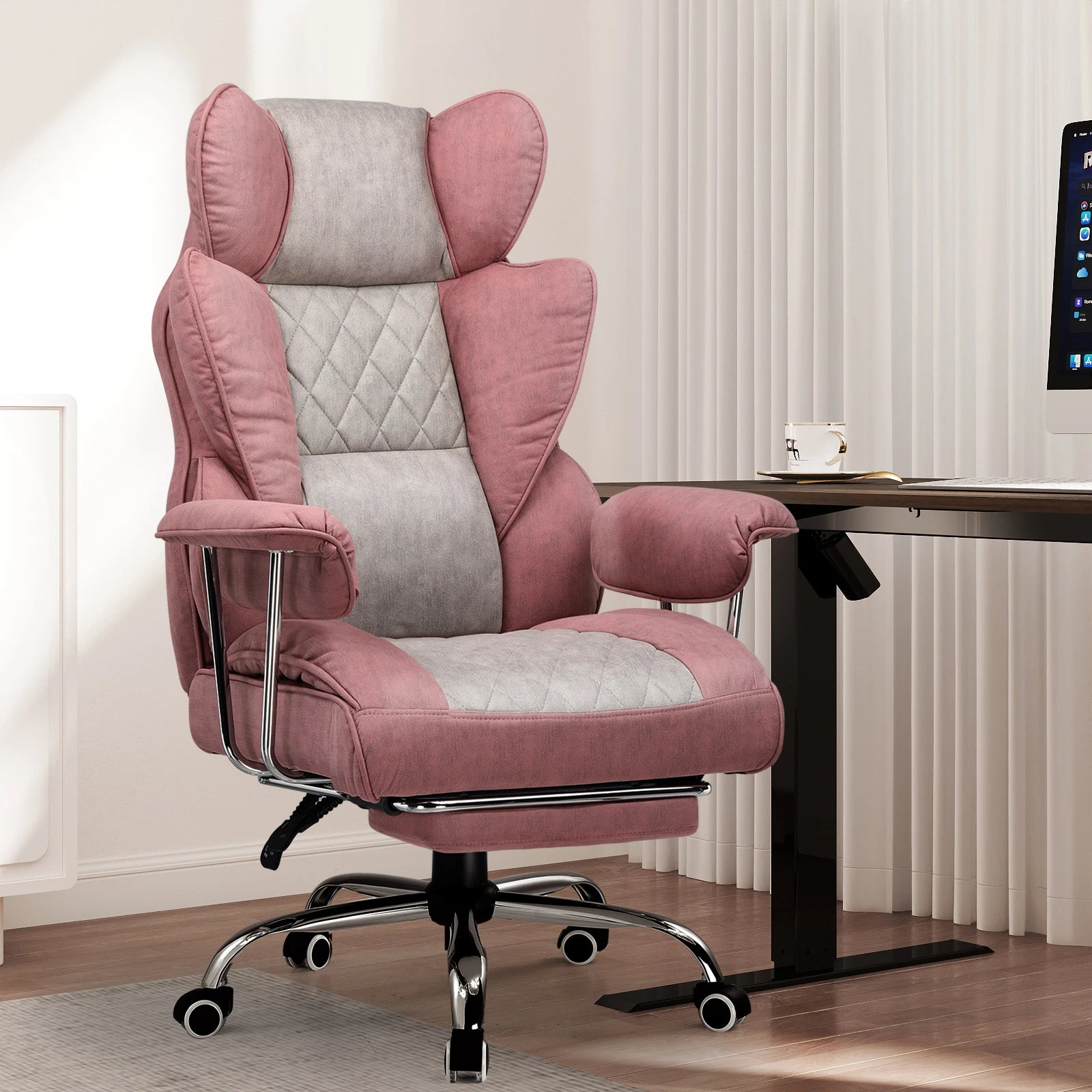 Gaming Chair – Pocket Spring Lumbar Support – Fabric – KIMLUD