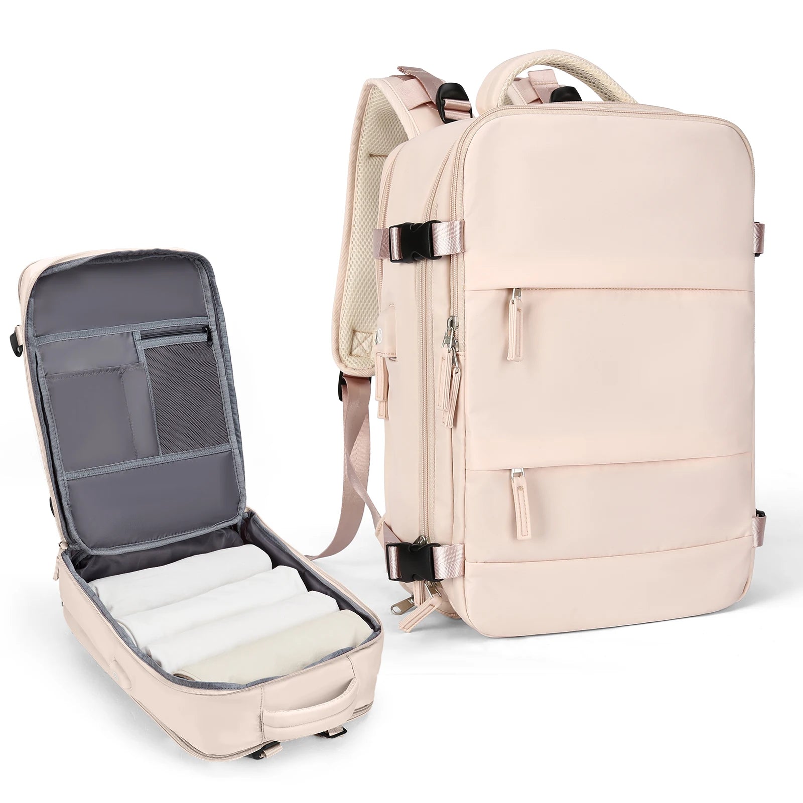 Large Travel Backpack for Men,Airline Flight Approved Waterproof Laptop Backpack,Anti Theft Carry on Backpack, Hiking Backpack