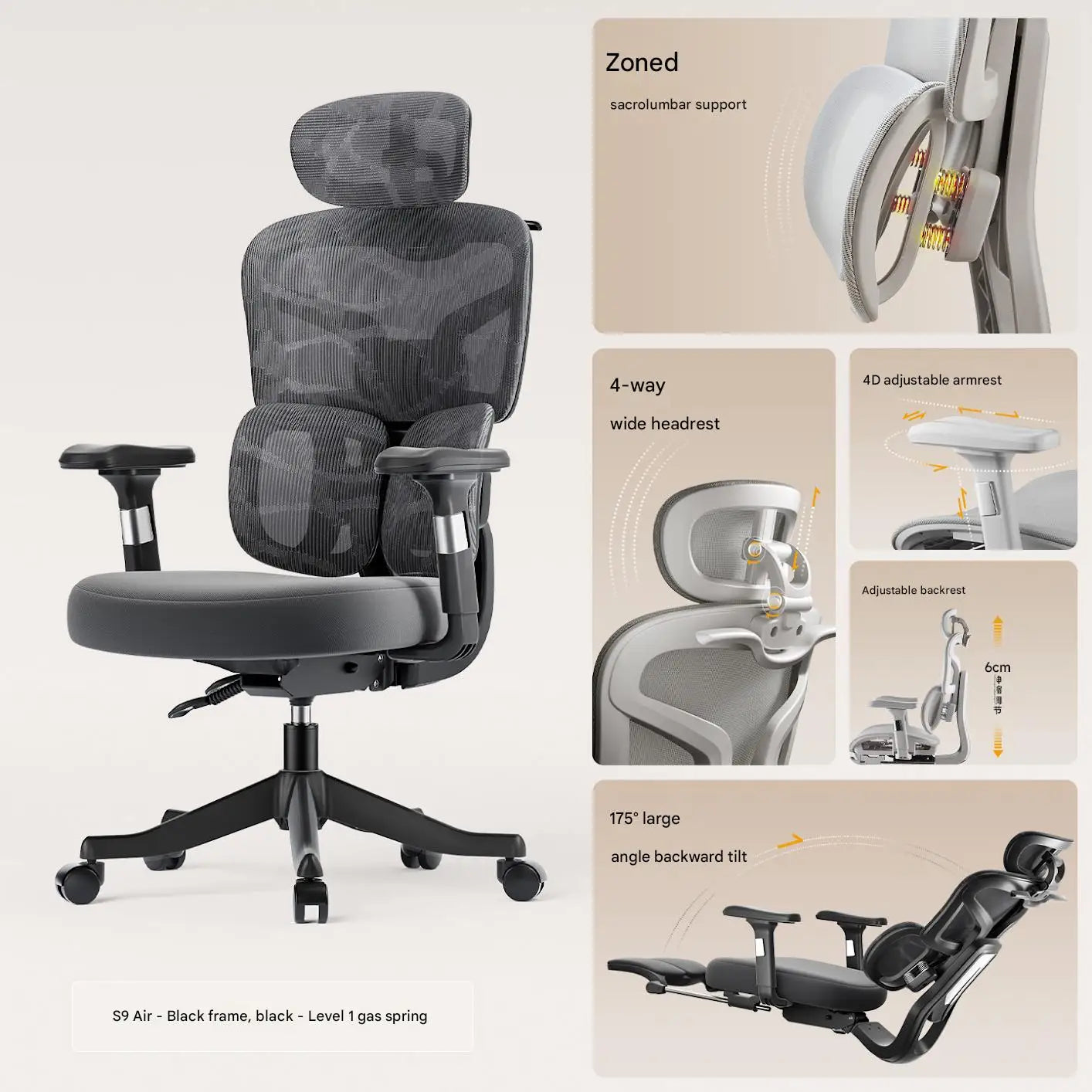 Ergonomic Office Chair High Back Gaming Computer Chair Adjustable Height Rotatable Metal Frame — Black | KIMLUD